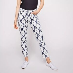 Free People Indigo Skies Printed Crop Flare Jeans